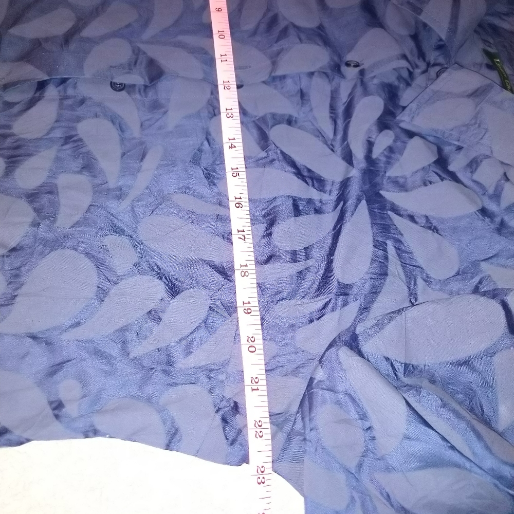 Lemon Grass Studio Large Blue Crinkled Shirt - Picture 12 of 13